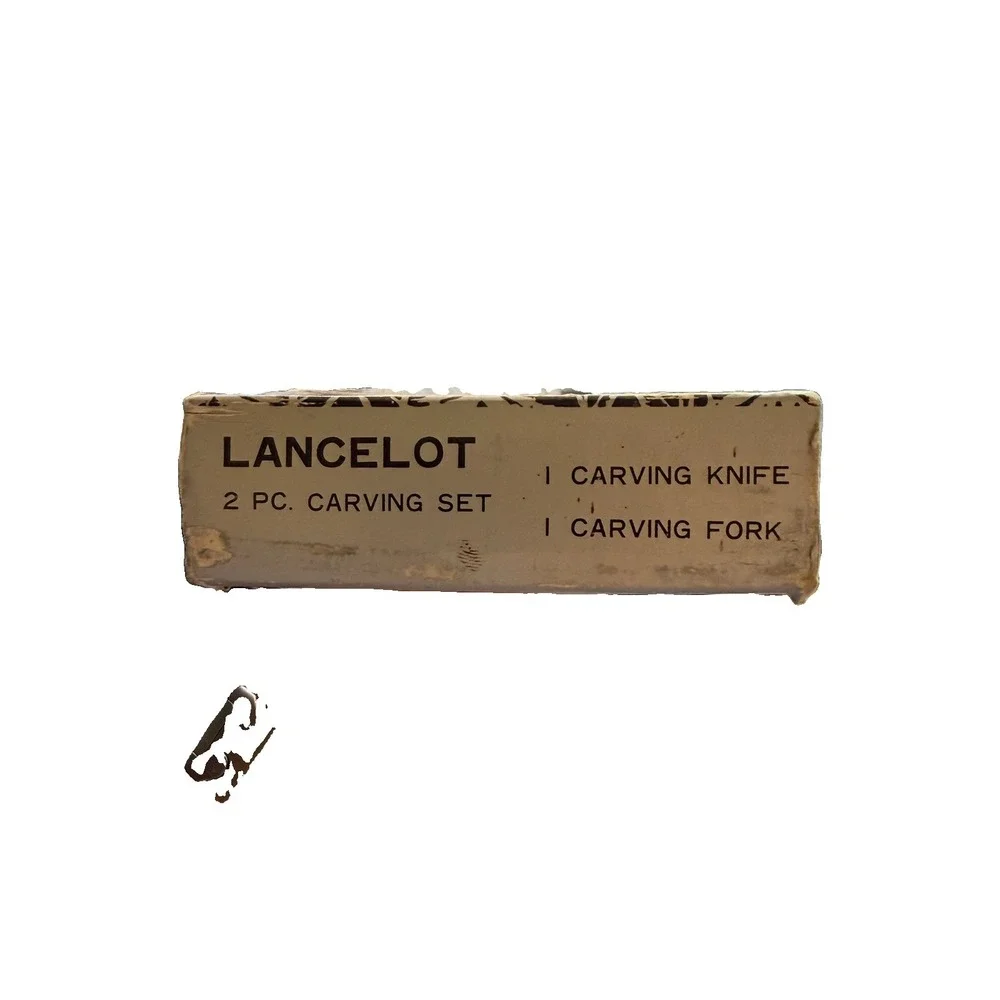 Vintage Stanley Roberts Lancelot 2 Pc Carving Set Knife Fork Japan Rogers Box